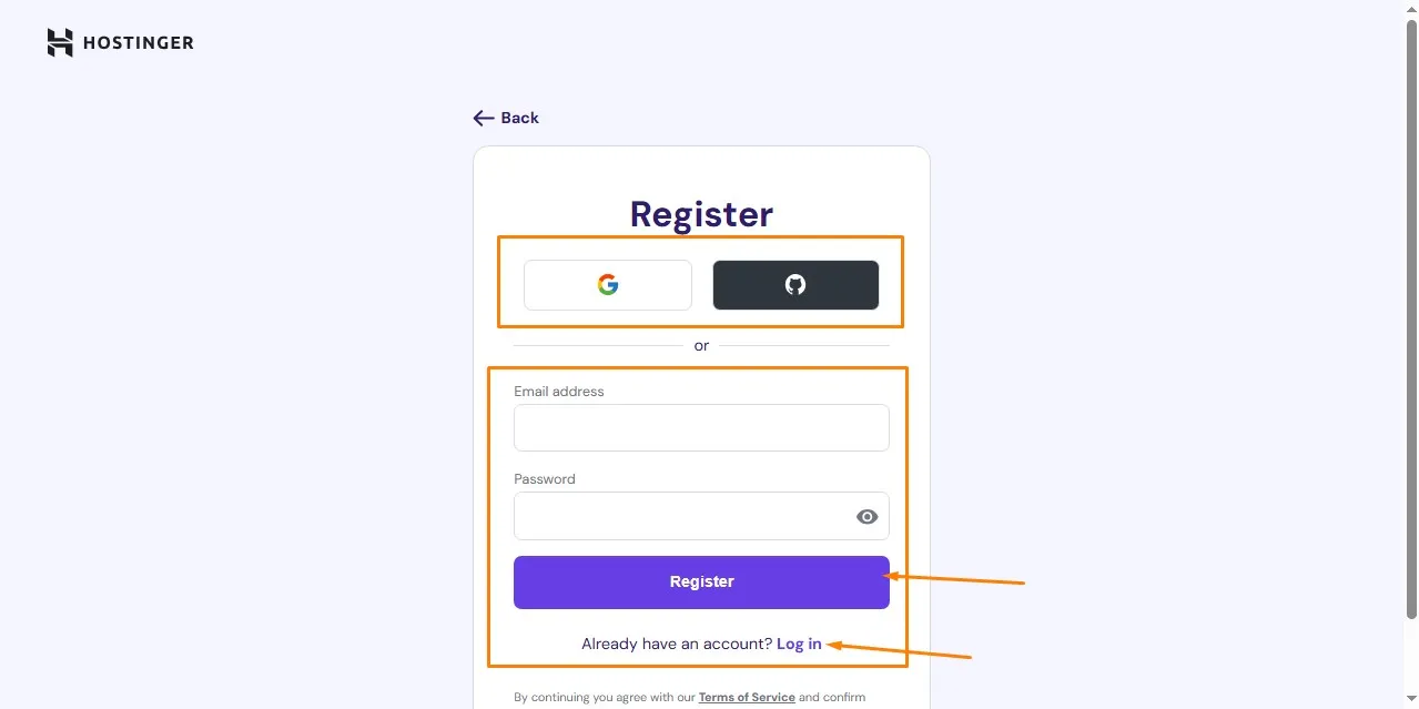 Create Your Hostinger Account