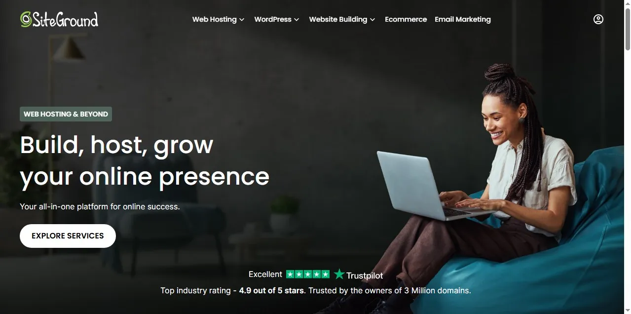 SiteGround (Best for Performance and Support)