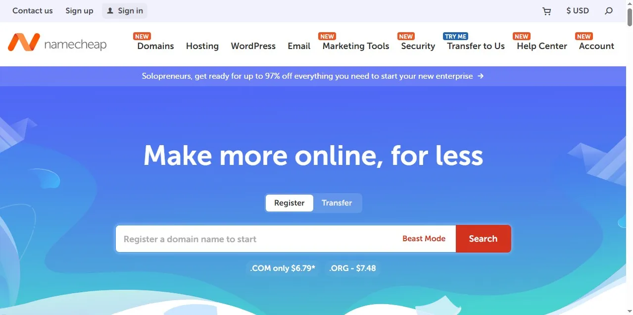 NameCheap (The Best Cheapest Hosting for Beginners)