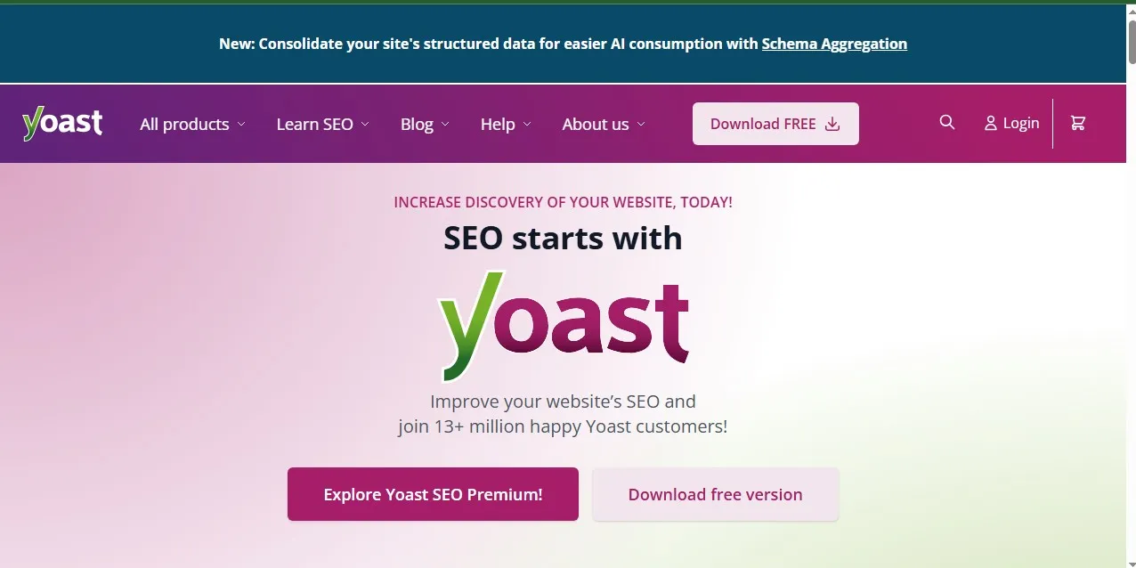 Yoast SEO home page