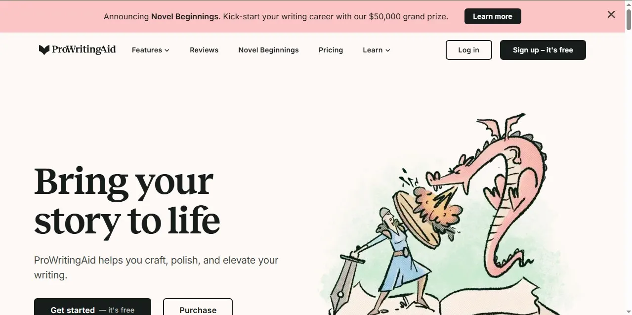 ProWritingAid home page