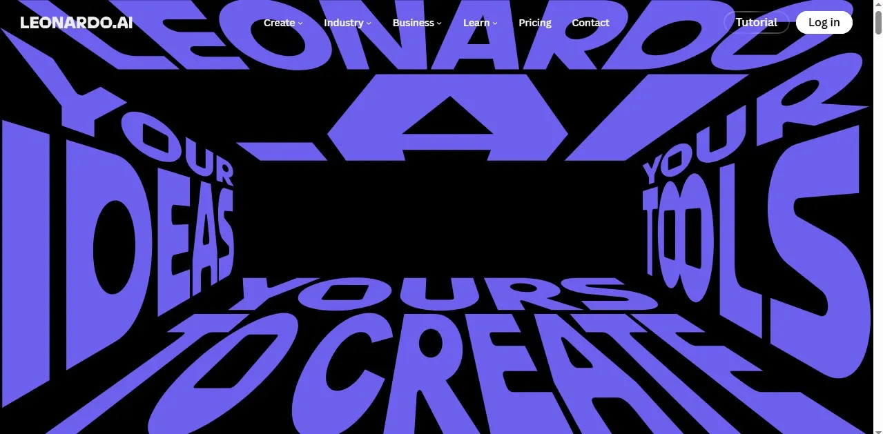 Leonardo AI home page