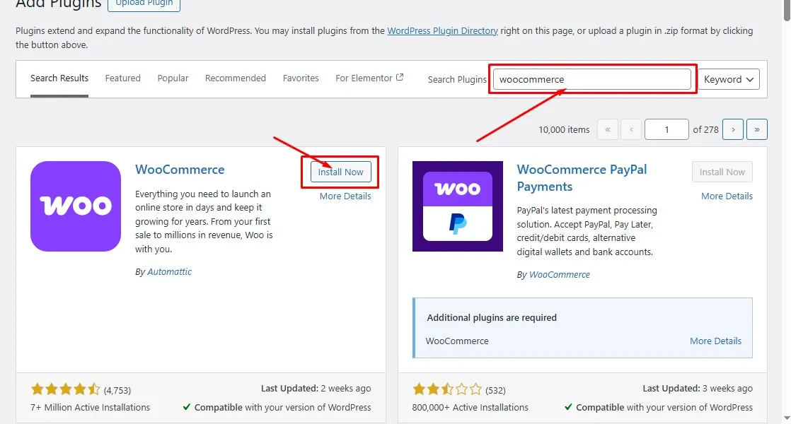 Click Plugins and Add New
