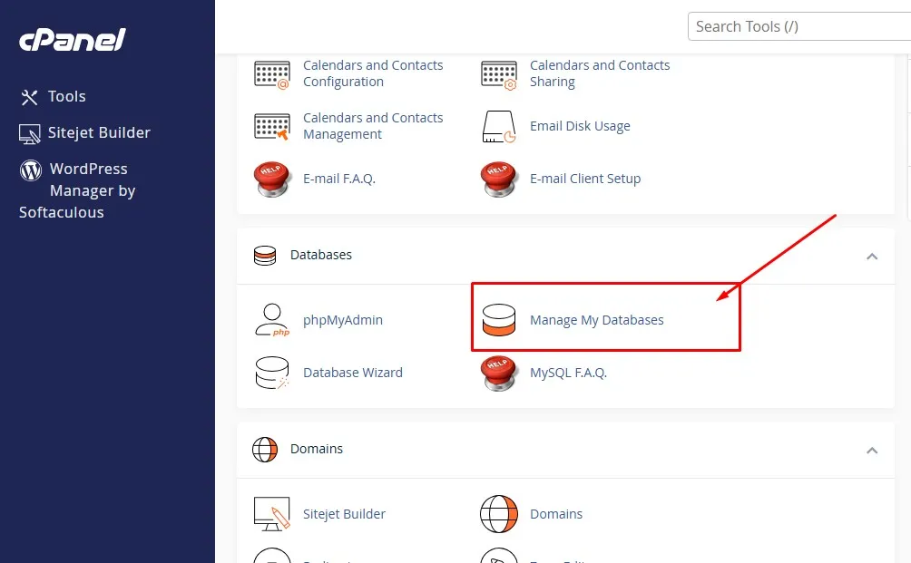 Create a Database Cpanel