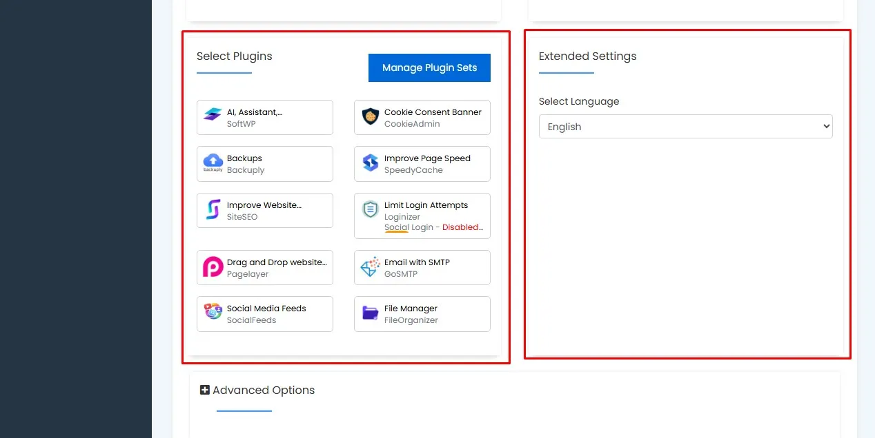 WordPress Default Plugins & Language