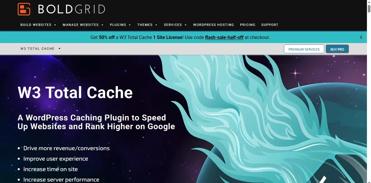 W3 Total Cache homepage