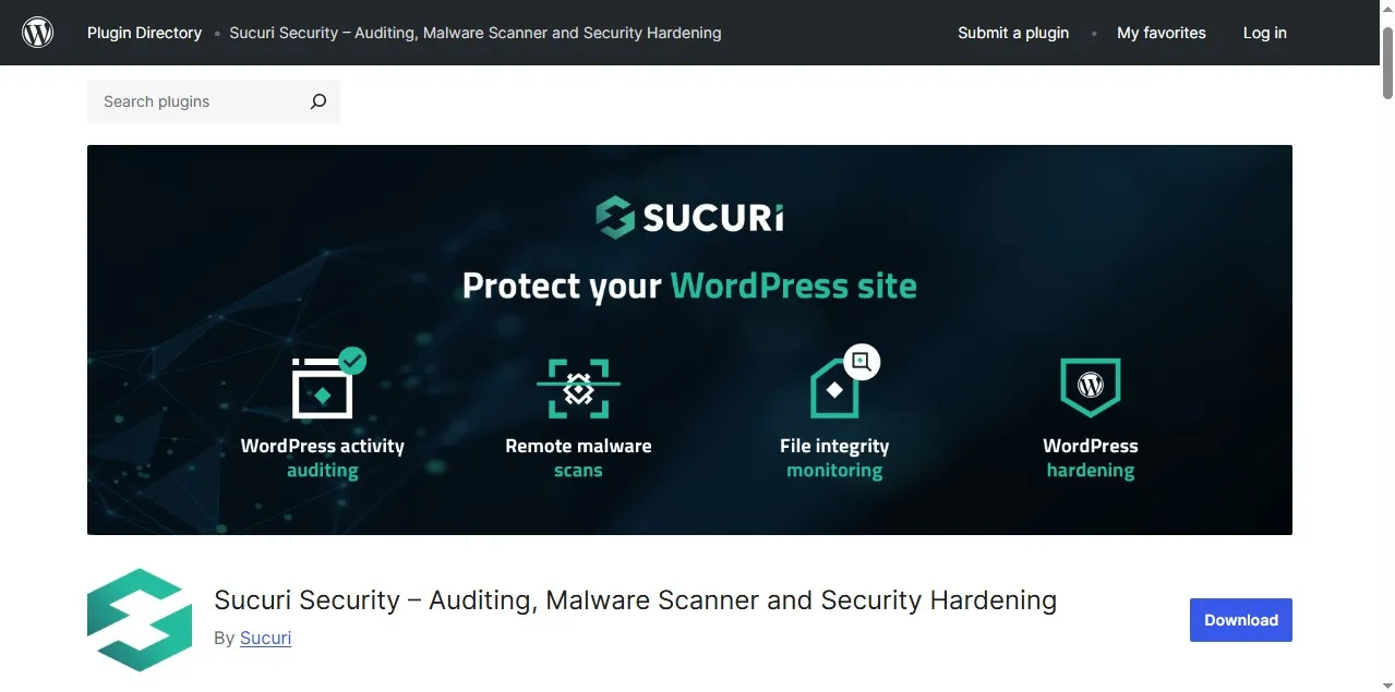 Sucuri Security homepage
