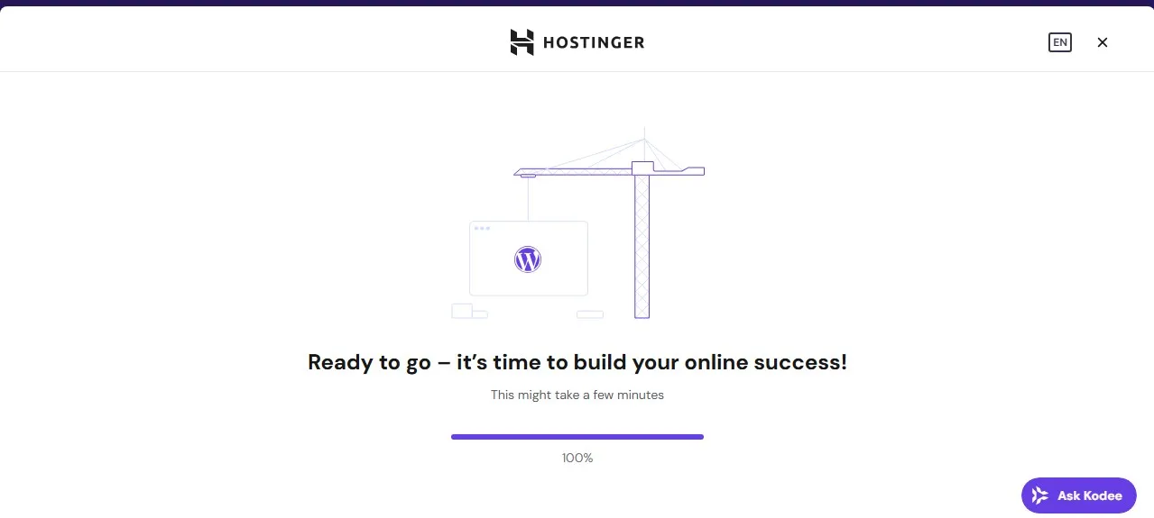 Hostinger WordPress Begin Installation