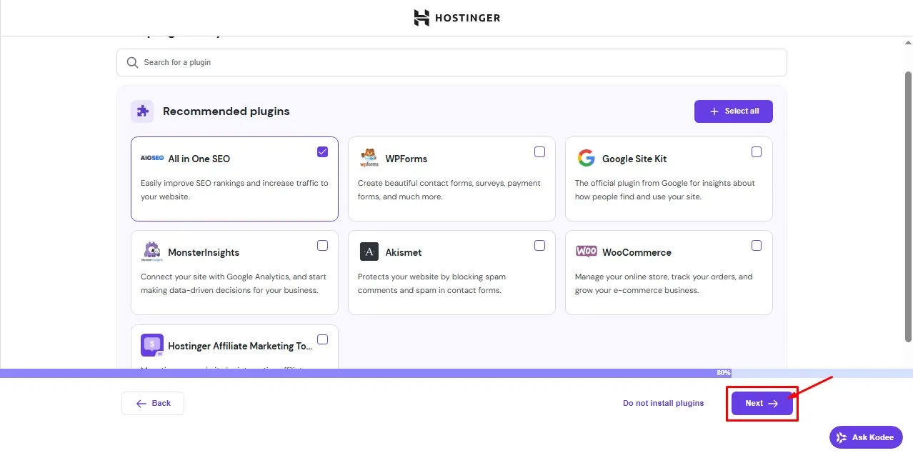 Pick a WordPress plugin to install
