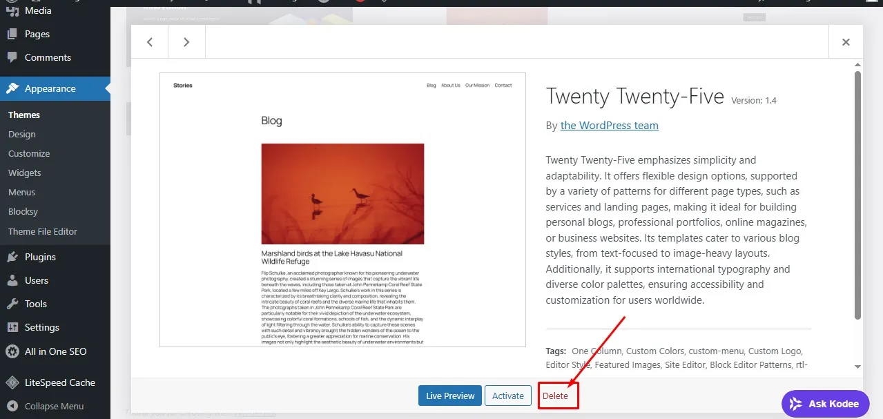 Twenty Twenty-Five WordPress theme