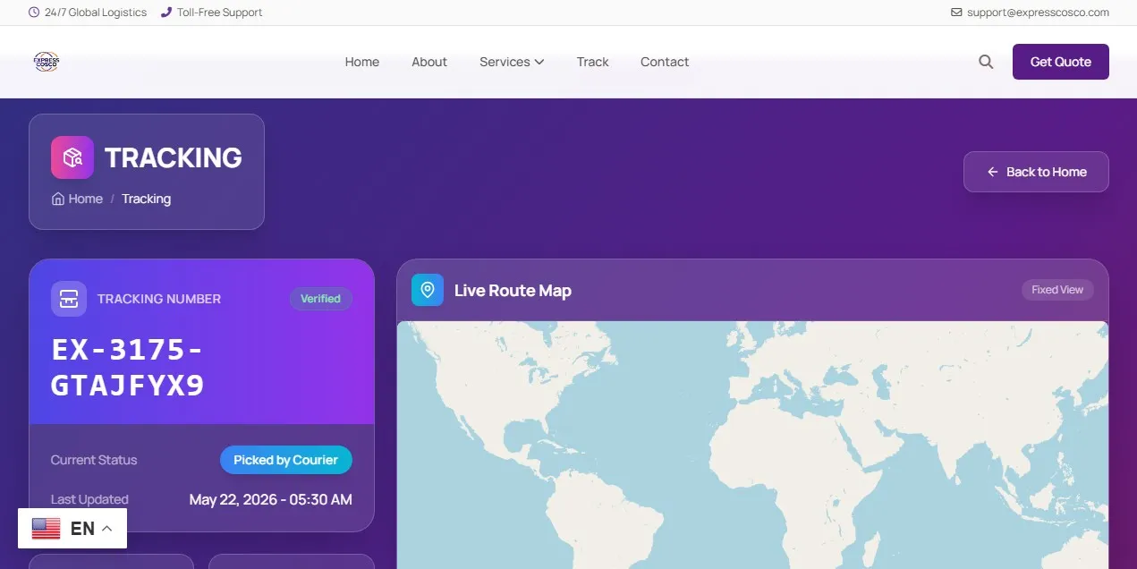 8D Courier Tracking Logistics Php/Laravel Script - Download